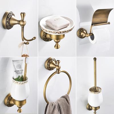 Bathroom Accessories Antique Bronze Towel Shelf Toilet Paper Holder Soap Holder Towel Rack Tumble Holder Antique Bronze ELF4001
