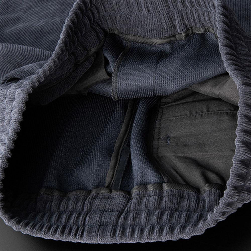 Men's Oversized Formal Plus Velvet Thick Corduroy Casual Fleece Pants Sweatpants Track Pants Drastring Blazer Trousers Suit Panats For Men