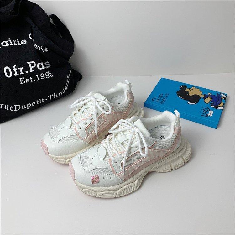 

Soft leather version~ platform dad shoes women s 2025 new summer mesh shoes women s breathable mesh sports and leisure board shoes 40