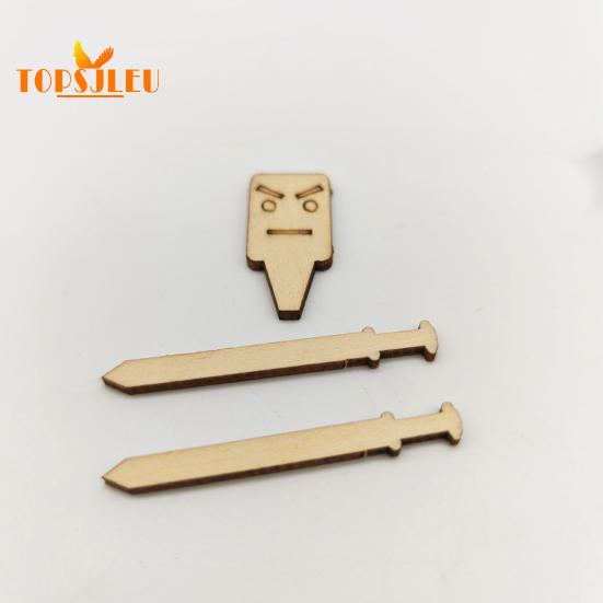 Bamboo Man Toy DIY Puppet Kit,Children Interactive Game,Bamboo Craft Material Kit,Boys Girls Gift