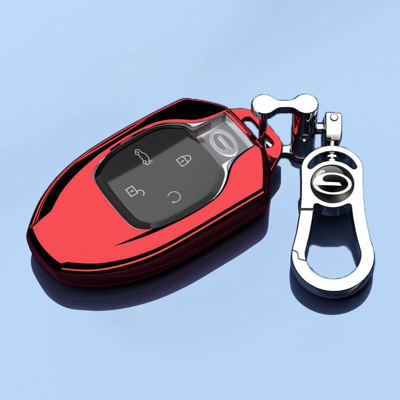 Protective Key Case for 25 New GAC Trumpchi GS4 - Complete Shell with Decorative Pendant