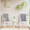 VidaXL Garden Chair Cushions Low Back Set of 2 Grey 47550