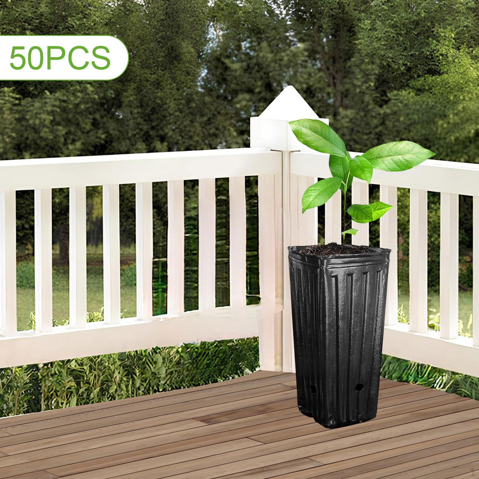 

50 штук Садовые растения Рассадочные горшки Питомник Посадочный горшок Для выращивания Посадочные стаканчики Удобные Прочные Глубокие S