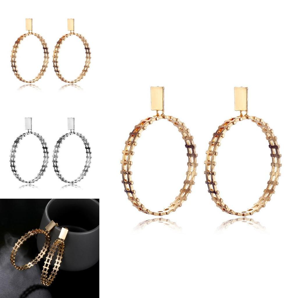 Stylish Gold Plated Geometric Earrings Trendy Street Style Must-have Jewelry