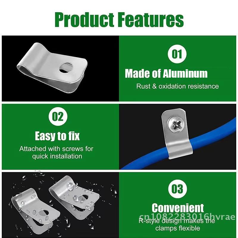 100 Pcs Agricultural Fence Clips with Mounting Screws ,Livestock Fence Fastener Clips for Securing Wire Mesh to Fence Posts