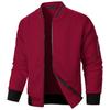 Men's Spring Autumn Baseball Collar Solid Color Jacket Men's Casual Jacket Loose Tops