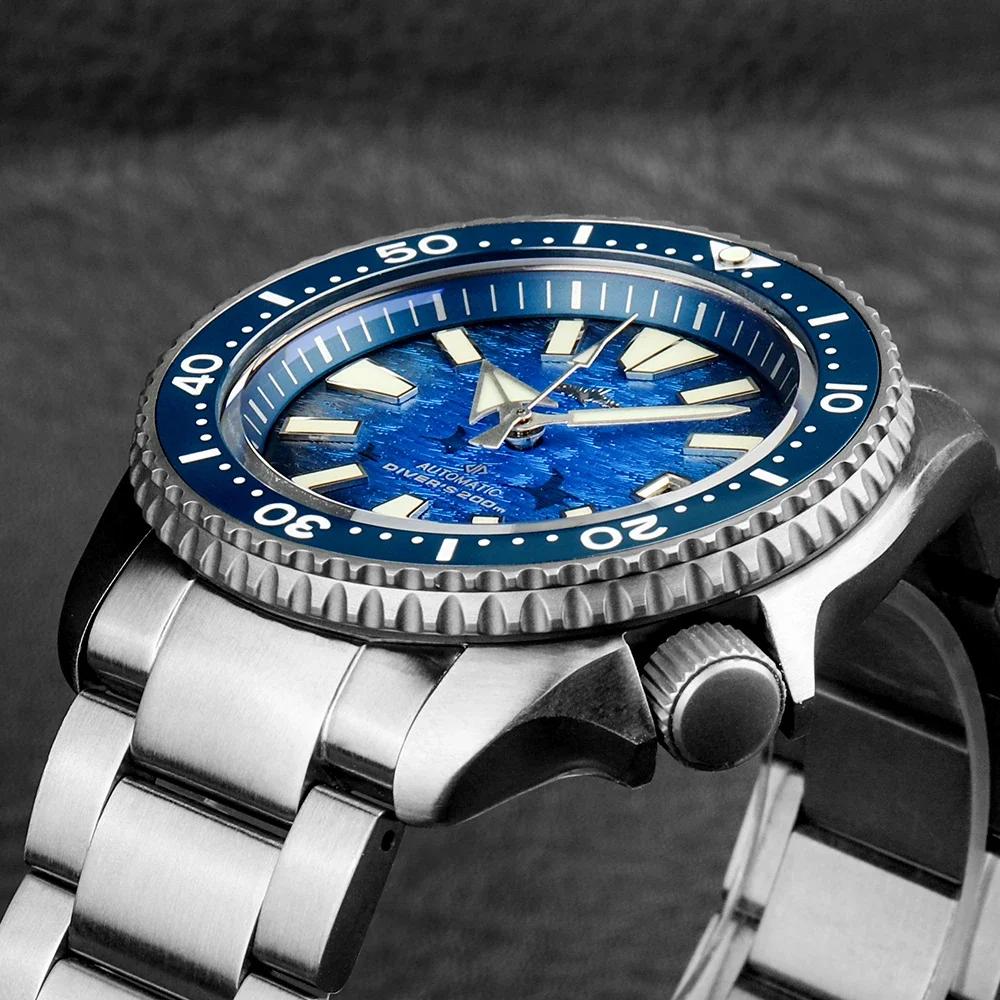 Heimdallr SKX007 Diving Watch Titanium NH35 Fully Automatic Sapphire Crystal 20Bar Waterproof C3 Ultra Bright Luxury Men's Watch