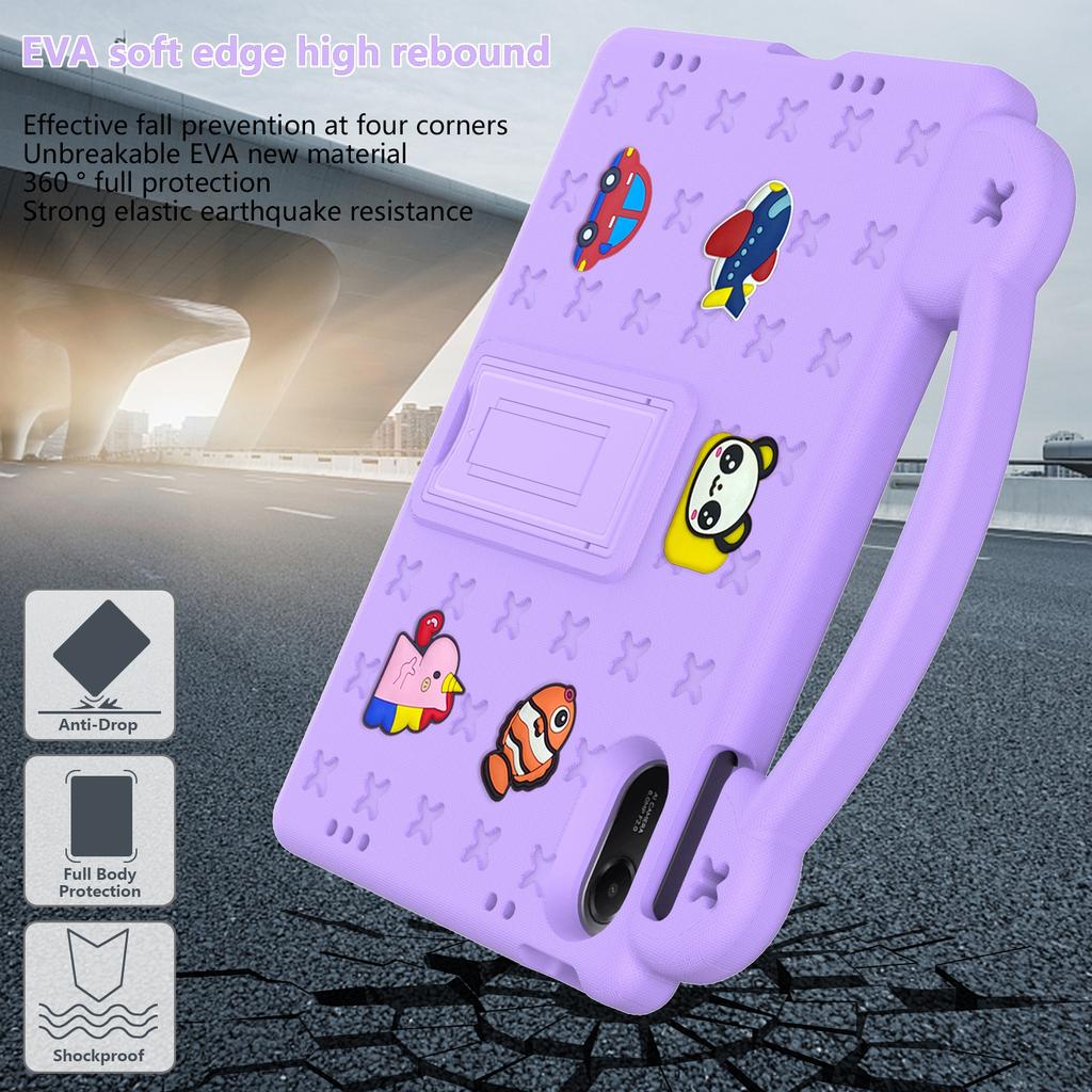 For Xiaomi Redmi Pad 2 Case Kids Cartoon Patterns Hand Grip Kickstand Tablet EVA Cover