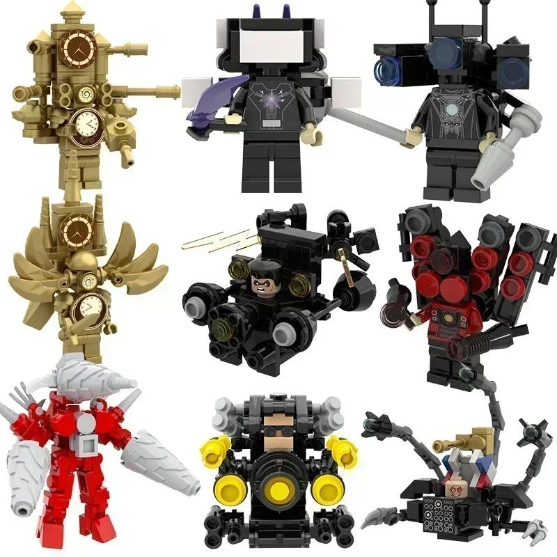 Titan ClockMan Upgrade Blocks TVman Mini Blocks Titan Dragon Drillman Titan Cameraman Building Dark Clock Man Blocks Mini Figure