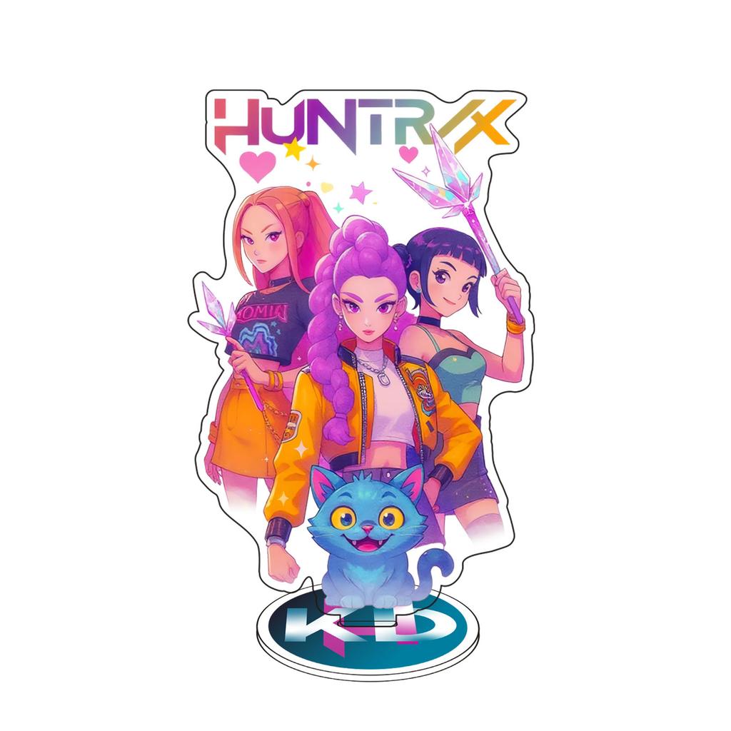 Kpop Demon Hunters Standing Up Ornament Acrylic Superstar Desktop Stand Decor Anime Figures Craft Creative Fans Gift