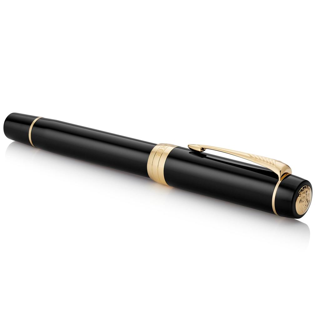 PARKER Duofold Classic Black GT Fountain Fine 18K Gold Gift Officially Product Number 1931381 Pen, Nib, Nib, Boxed, Imported,