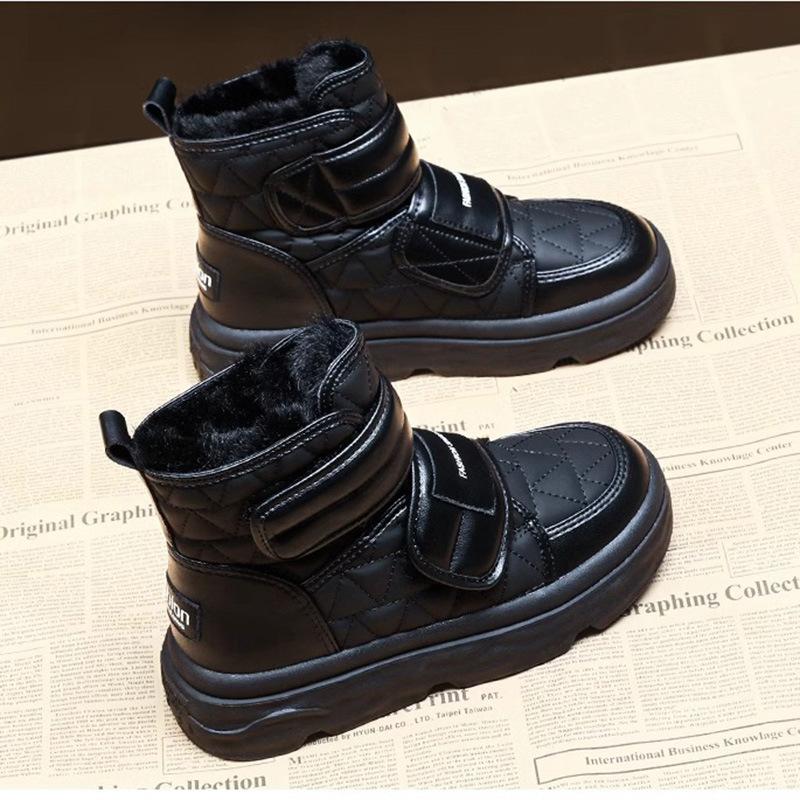 Snow boots short boots autumn and winter new velvet thick-soled muffin thickened warm cotton shoes