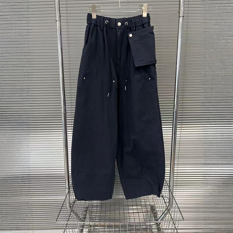 European spring and summer new retro high-waisted and thin straight overalls women s loose and versatile casual wide-leg trousers S темно-синий