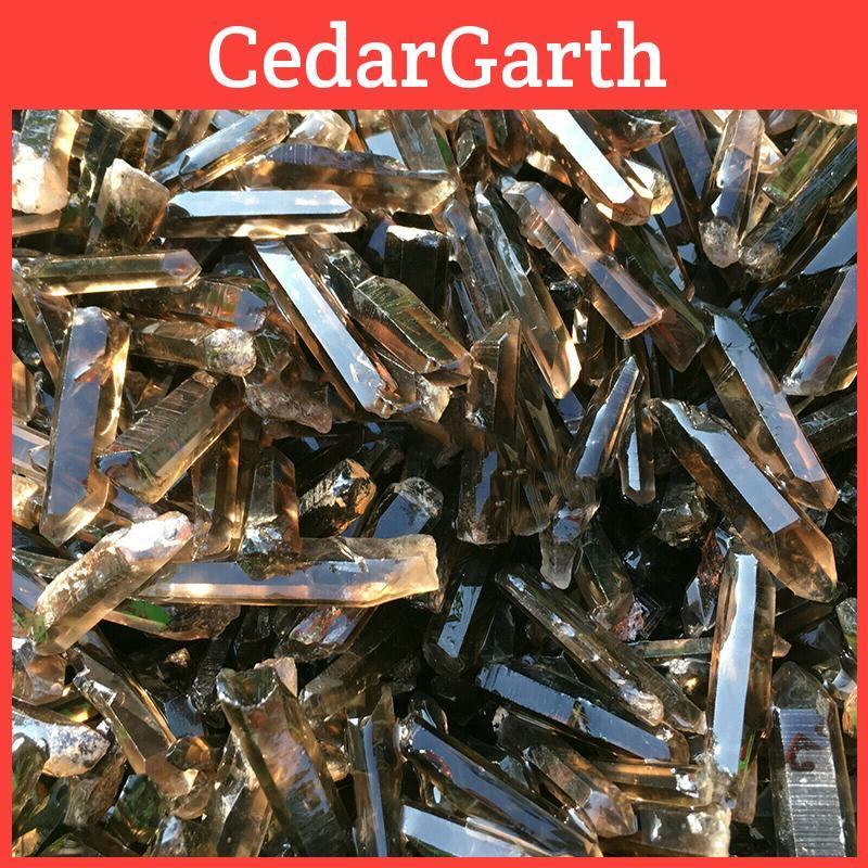 Raw Smoky Quartz Crystal Point With Natural Lines And Cracks For Healing And Spiritual Practice