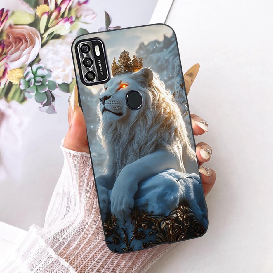 For ZTE Blade A7s 2020 Case A7020 Cute Lion Fashion Painted Cover Soft TPU Matte Phone Case For ZTE Blade A7s 2020 BladeA7s Bags