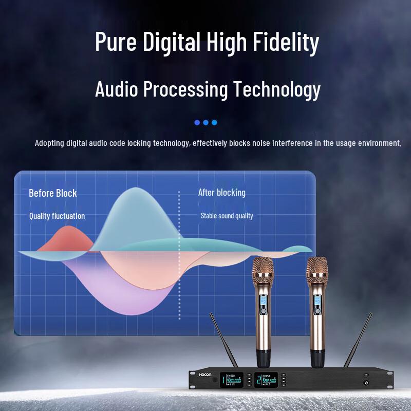 HDCON HT-P220S8 UHF Handheld Wireless Microphone System (CN version)