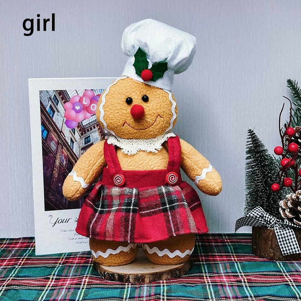 Christmas New Year Decoration Gingerbread Man Doll Ornament Indoor Home Party Gift Decor