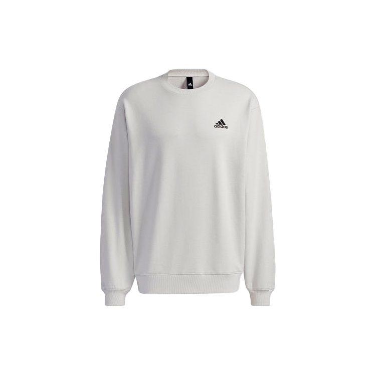 Adidas Sweatshirts Men's Light Gray Crew Neck Moderate Regular H37068