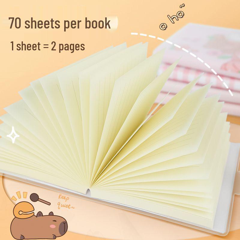 A7 PVC Cover Mini Cute Accounting Book with Sticky Notes and Portable Pocket Notebook