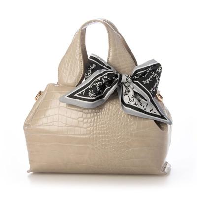 Round Mini Shoulder Bag with Scarf