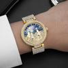 Leopard Design Women's Watches Full Diamonds Quartz Fashion Personality Ladies Jewelry Temperament Bracelet Watch for Men New