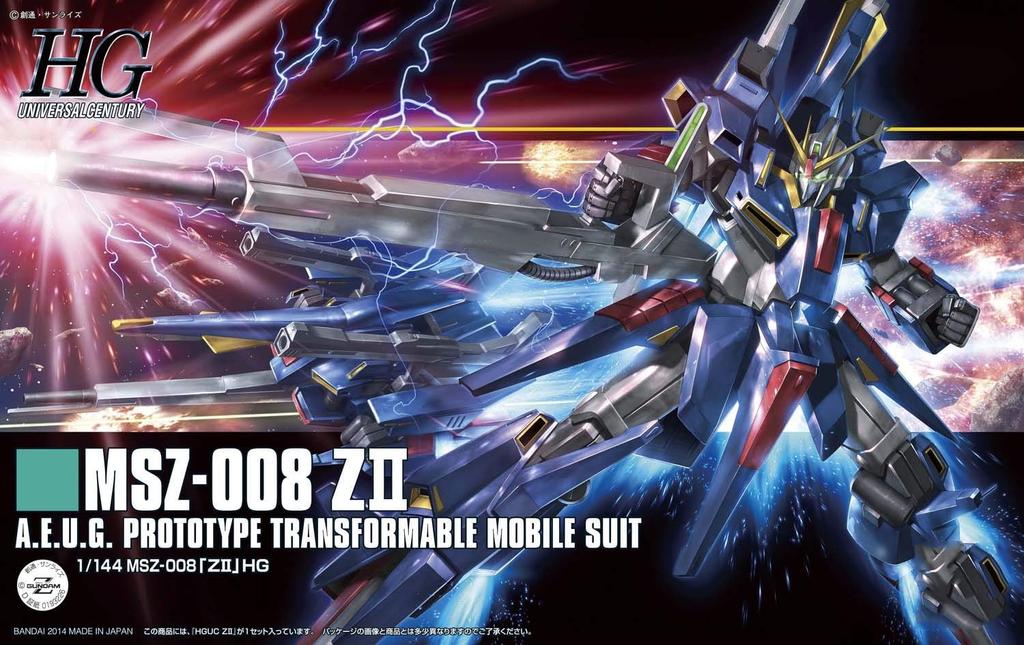 HGUC Mobile Suit Zeta Gundam ZII 1/144 Scale Pre-colored Plastic Model
