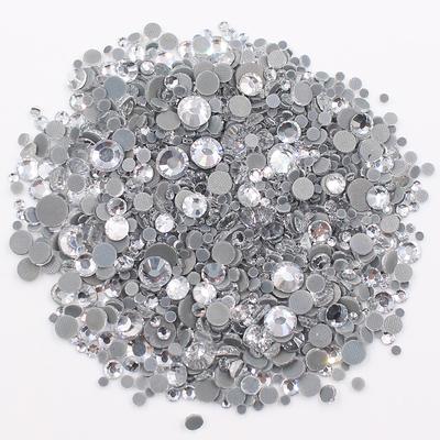 Glitter mix tamanho strass cristais brilhantes strass cola pedras contas cristais tecido artesanato gemas hotfix strass para roupas
