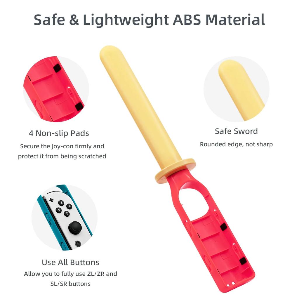 2Pcs Baseball Bat for Nintendo Switch Joy-Con Controller, Baseball Game Controller Accessories Compatible with Nintendo Switch OLED/ Nintendo Switch