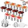 3/12 Stück Kuchenring-Formen Set Edelstahl Mousse Backringe Einfach zu lösende Dessert-Schneidringe für Bäckerei Täglichen Heimgebrauch