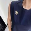Retro Chinese Hollow Gourd Brooch: Gold-Plated Shell, Zircon, Pearl Pin, DIY Accessory
