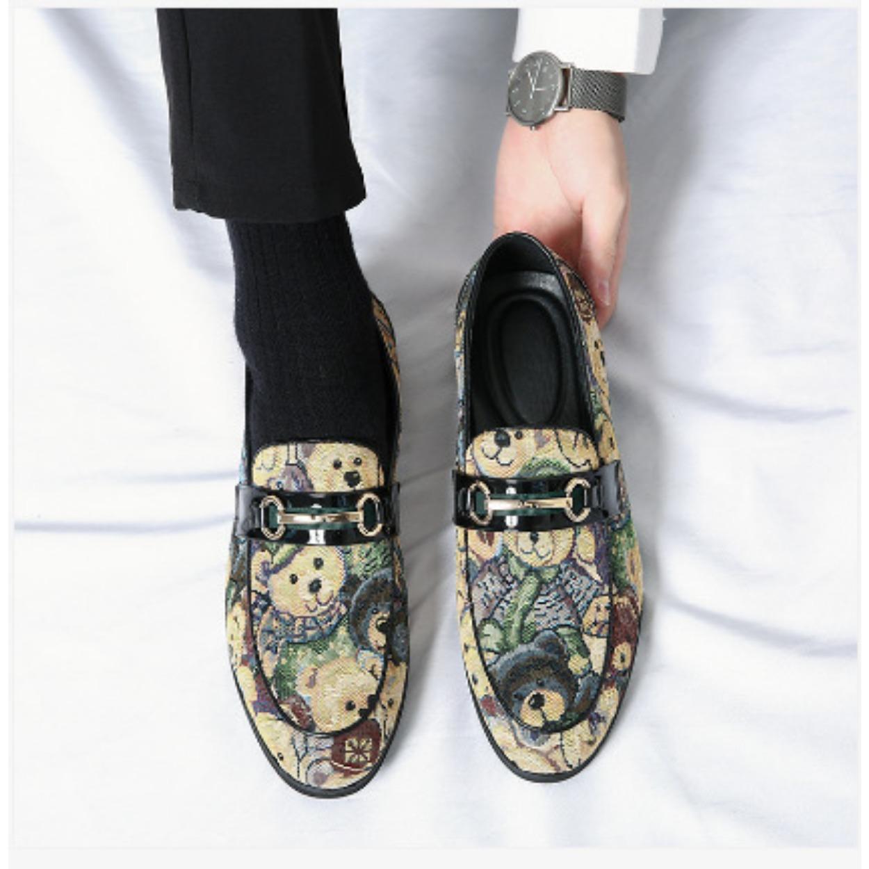 

Men s shoes with one foot, Doudou shoes, Korean version of trendy versatile cloth shoes, soft-soled shoes, casual shoes, men s lazy 38 синий