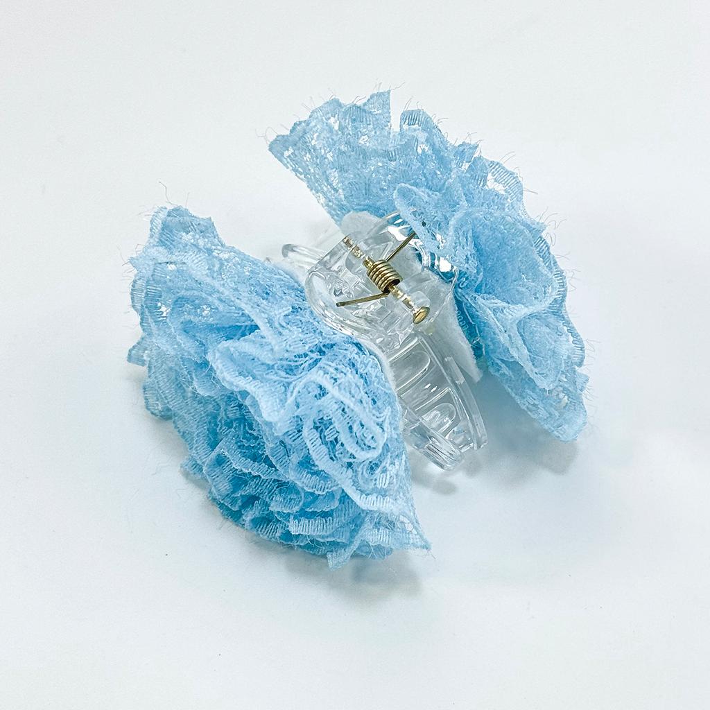 Neue Mini Blumen Haarspangen Mädchen Kinder Spitze Blumen Pferdeschwanzhalter Haarklammern Haarspangen Mode Haarschmuck