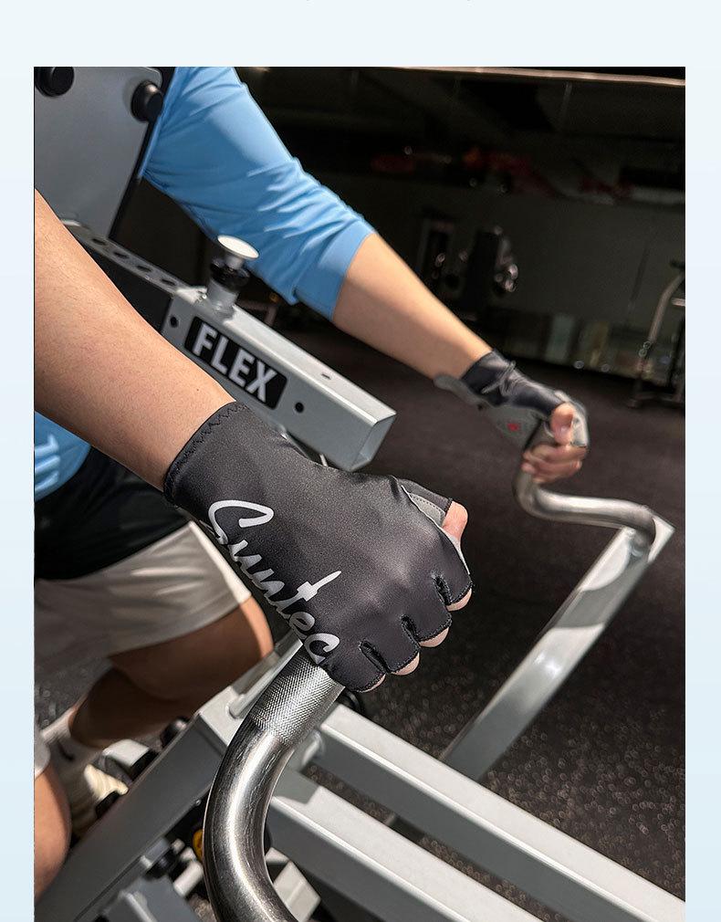 Unisex Half-Finger Cycling Gloves – Non-Slip, Shock Absorbing, Sun Protection for Mountain and Road Biking.