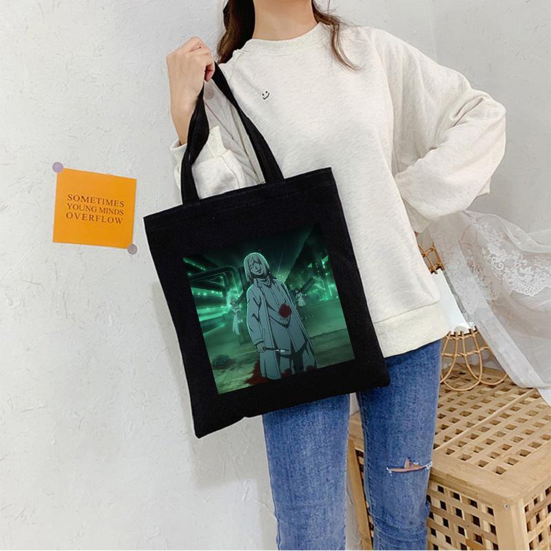 Akudama Drive Killer Japanische Anime-Leinentasche, Shopper, große Kapazität, modische Damentasche, Vintage-Handtaschen, klassische Umhängetasche