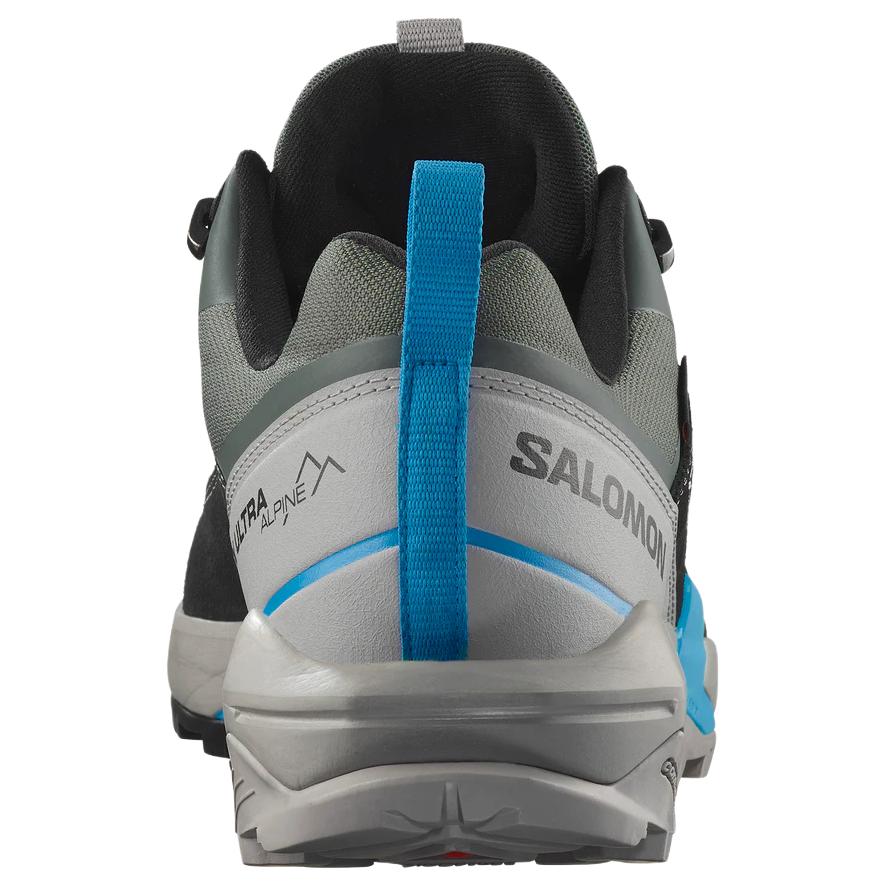 Salomon X Ultra Alpine Leather Fashion Comfortable Shock Absorption Waterproof Support Low-Top Hiking Shoes Men Hiking Shoes Gray Blue 478149