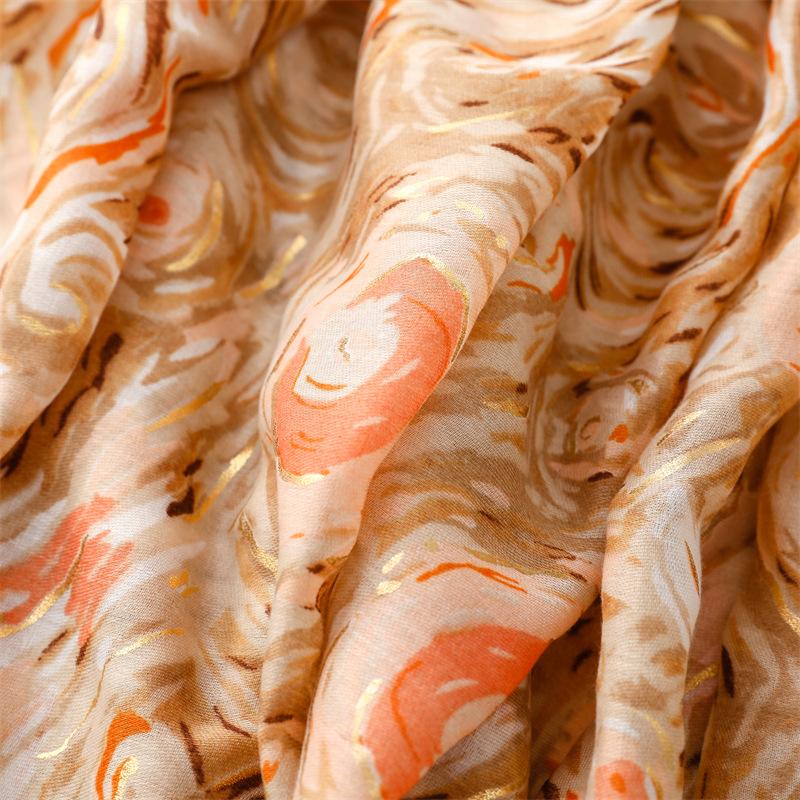 180*88cm Lightweight Scarves for Women Starry Sky Pattern Scarf Shawls Sunscreen Head Shawls Cotton Feeling  Scarves and Wraps for Summer Shawl