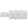 Aquarium Air Valve Connector Variable Diameter Straight Clear White Plastic Airline Tubing for