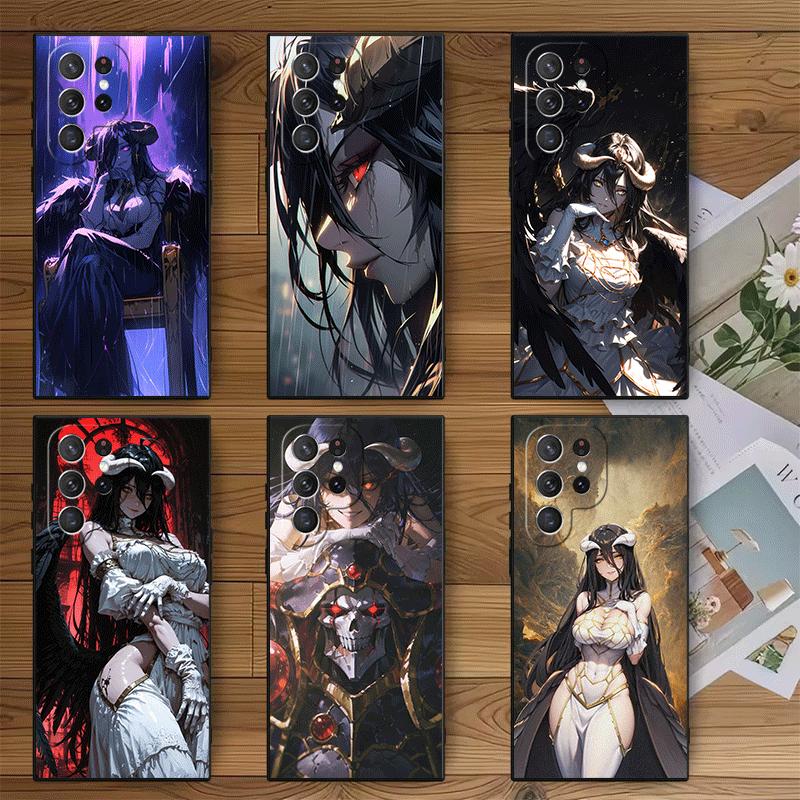 Albedo O-Overlords Anime Soft Phone Case for Samsung Galaxy S26 S25 Edge S24 Ultra S23 Plus S22 S21 FE S20 Black Cover Back Shel