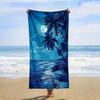 1pc Moonlit Coconut Shadow Beach Pattern Beach Towel, Quick-Drying High Absorbent, Perfect for Beach & Pool Daily Use