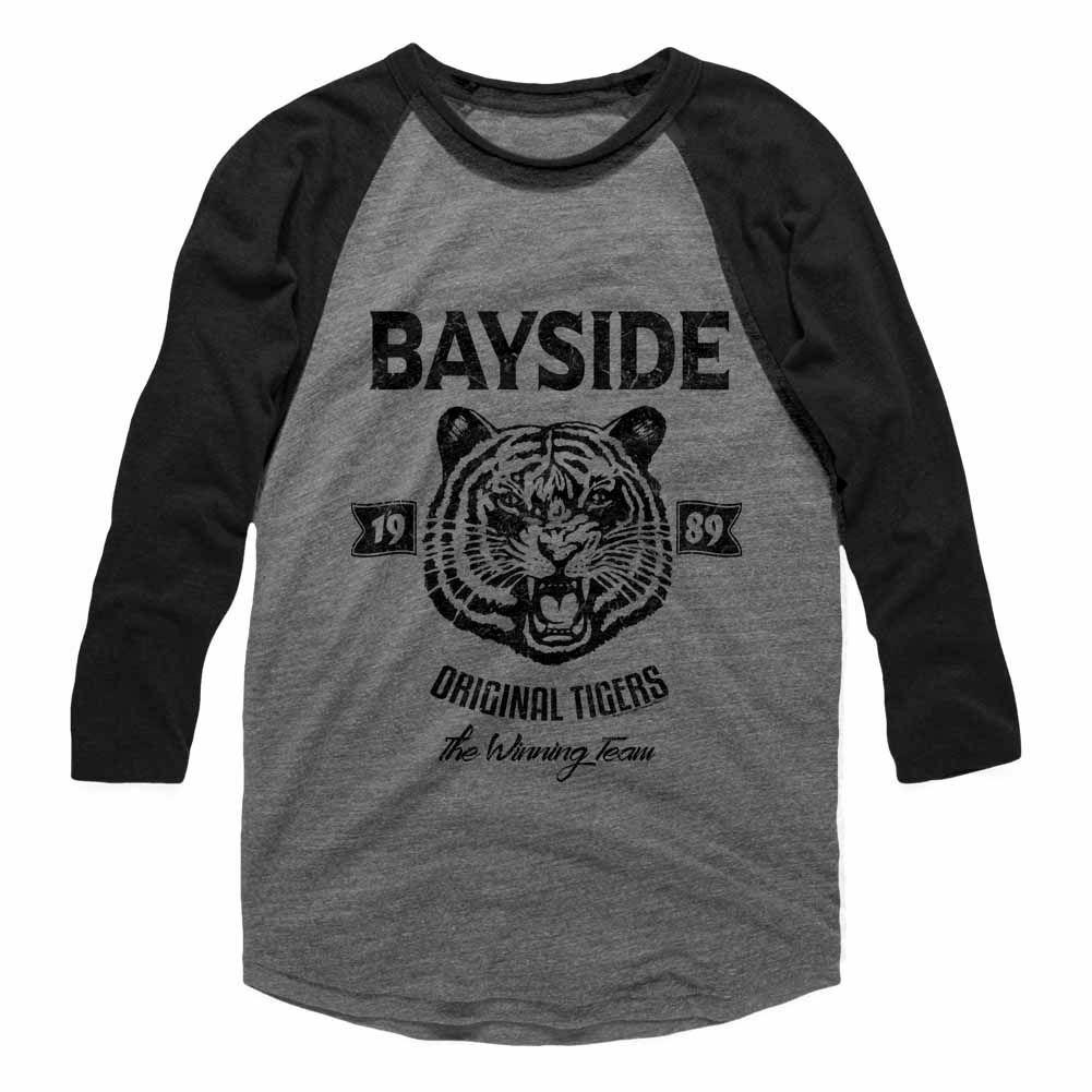Saved by the Bell Original Tigers Gray Smoke Raglan T-Shirt S