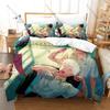 The Summer Hikaru Died Manga 3PCS Bedding Set Duvet Cover+2 Pillowcases Bed Linens For BL Horror Manga Fans Bedroom Decor Gift