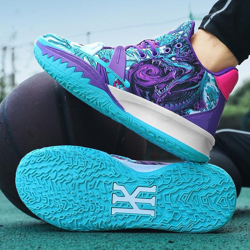Cheap new couple adult graffiti large size training shoes cement floor sports shoes mandarin duck basketball shoes