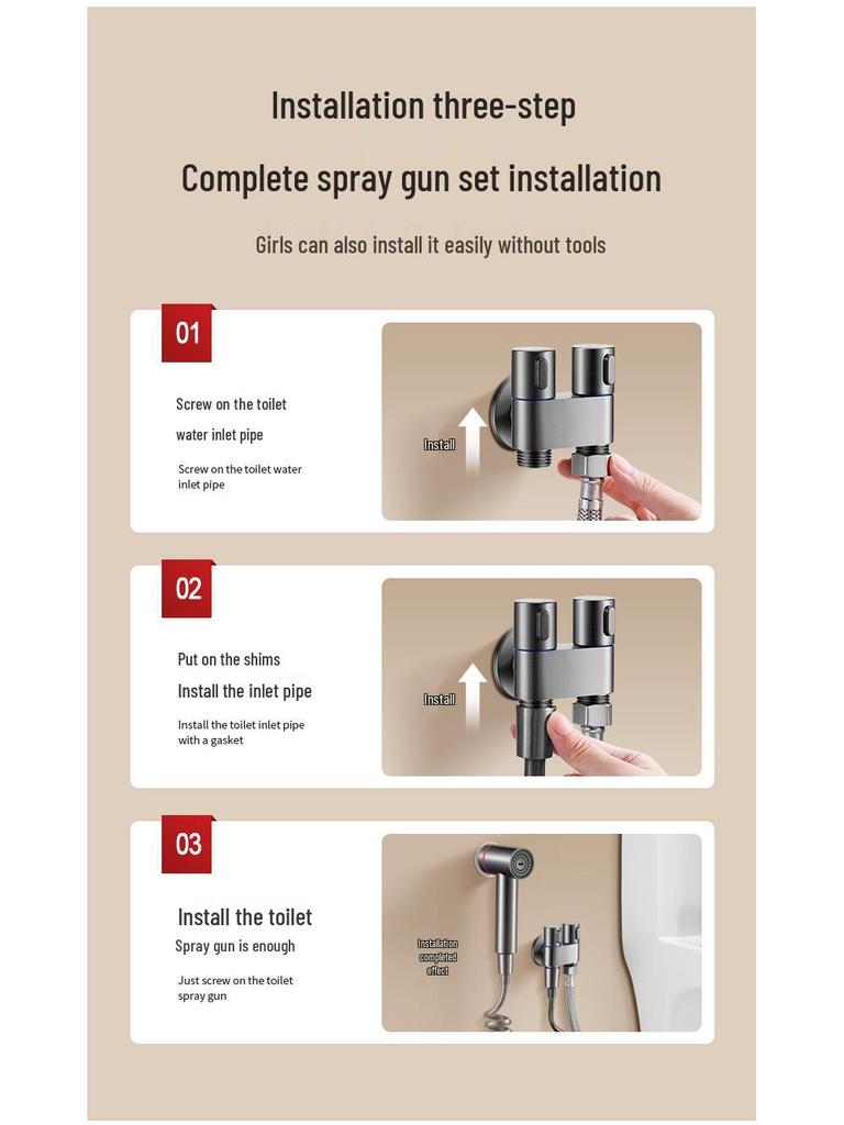 Hochdruck Bidet Sprühpistole für Toilette & Badezimmer