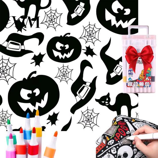 Soft Polyester Blanket for Painting DIY Coloring with 24 Markers, Color Your Own Blanket, 59" X Unique Birthday Gift Kids 45" Cozy Throw Sofa,