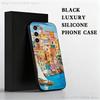 Stylized Houses Painting Phone Case For Samsung S 25,24,23,22,30,21,10,9,Ultra,Plus,Lite,FE,4,5 G Black Soft Case