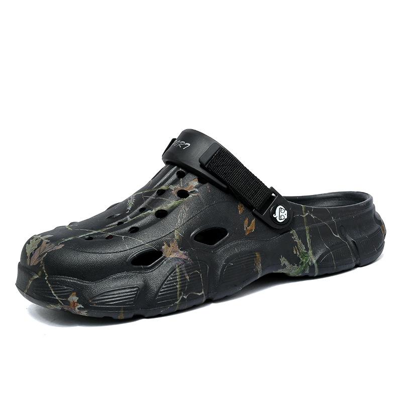 Summer large size breathable beach shoes lightweight baotou hole shoes casual