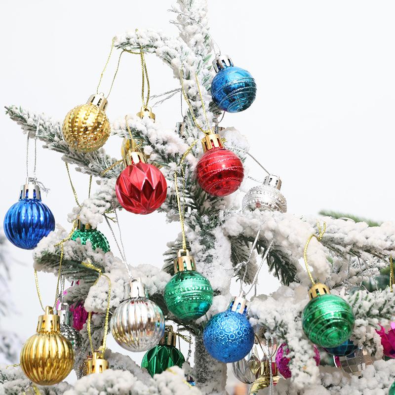 12Pcs 3cm Color Electroplating Ball Christmas Tree Decor Xmas Festival Hanging Ornament
