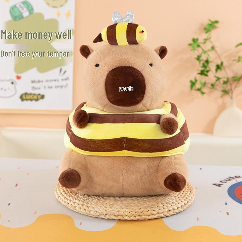 Cute & Funny Capybara Plush Toy with Removable Clothes