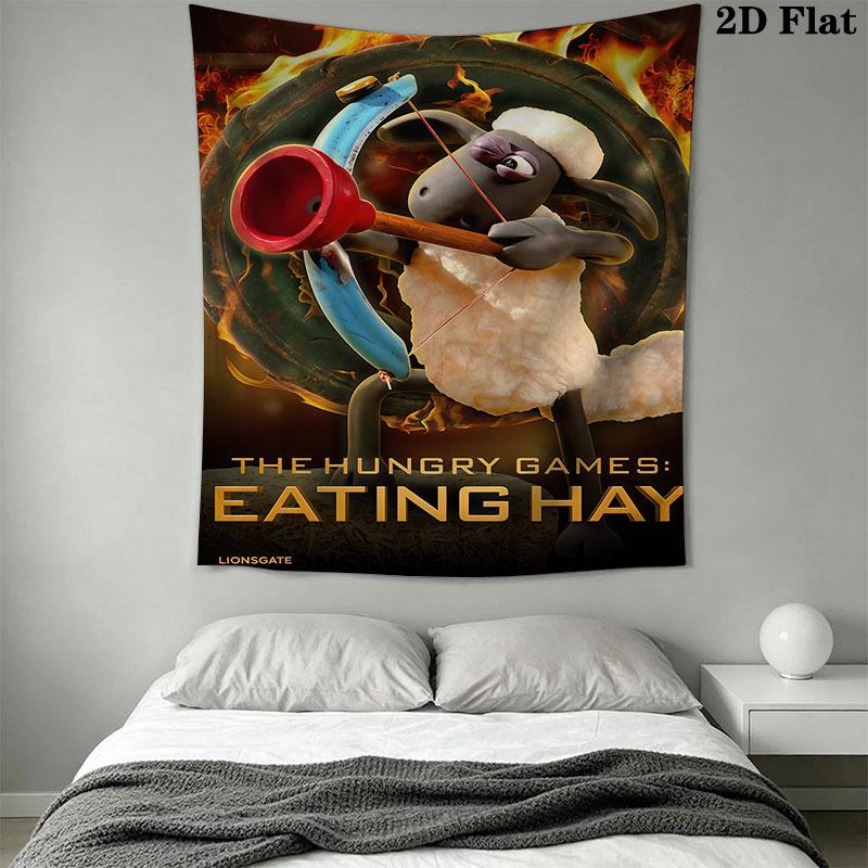 Shaun the Sheep A Wall Hanging Printed Fabric Blanket Decorative Tapestries for Bedroom Living Room Home Decor