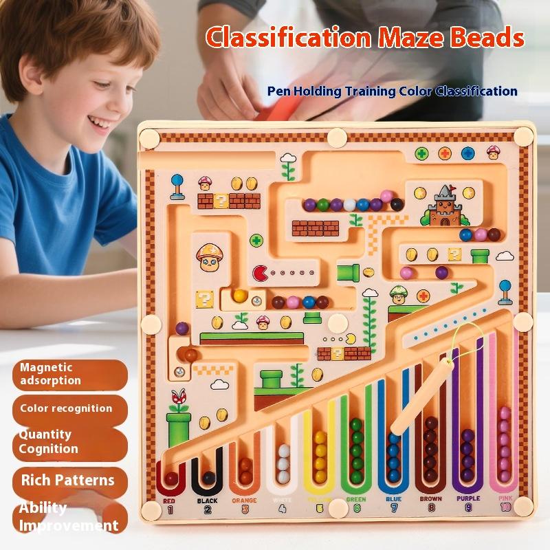 1 Set Baby Concentration Training Writing Logic Thinking Early Education Puzzle Toy Children S Magnetic Maze Walking Ball